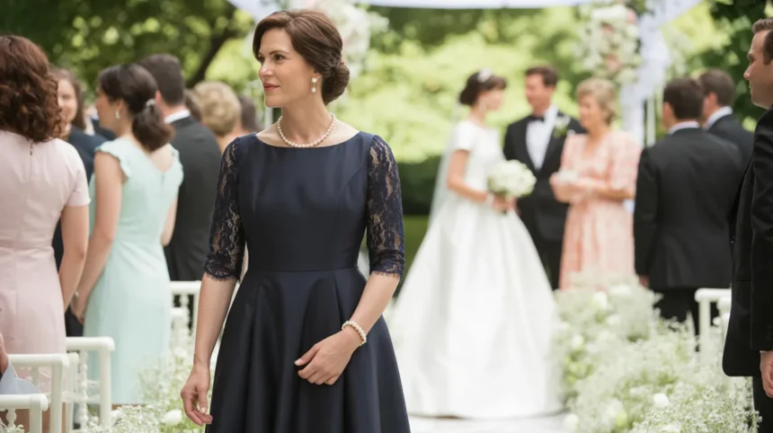 robe noire a un mariage